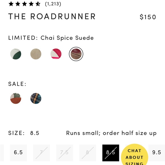 Birdies The Roadrunner Chia Spice Suede Lace-Up Sneakers Women’s Shoes Size 8.5 - Picture 5 of 5